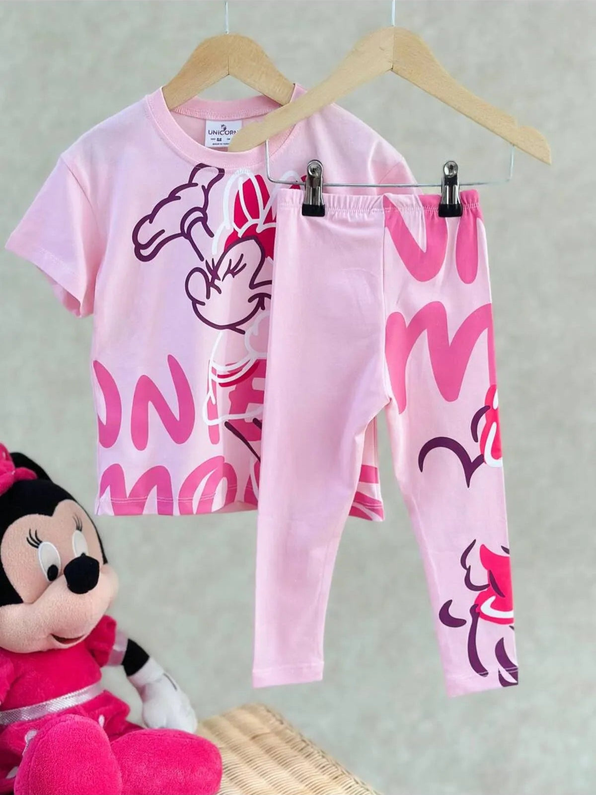 BBK-231 Minnie Mouse Pink Kız Çocuk Takım