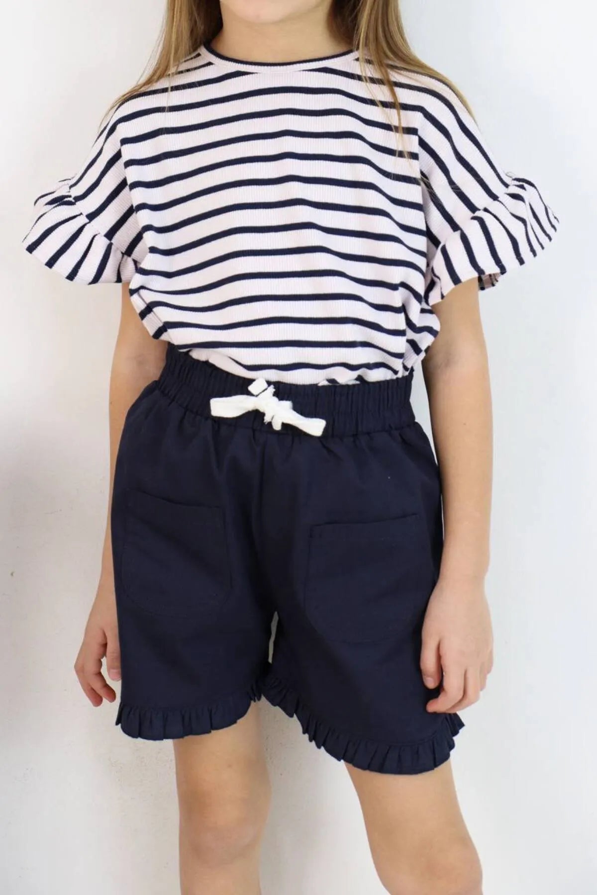 BBK - 249 Dokuma1 Sortlu Kiz Cocuk Takim - BloomBabyKids