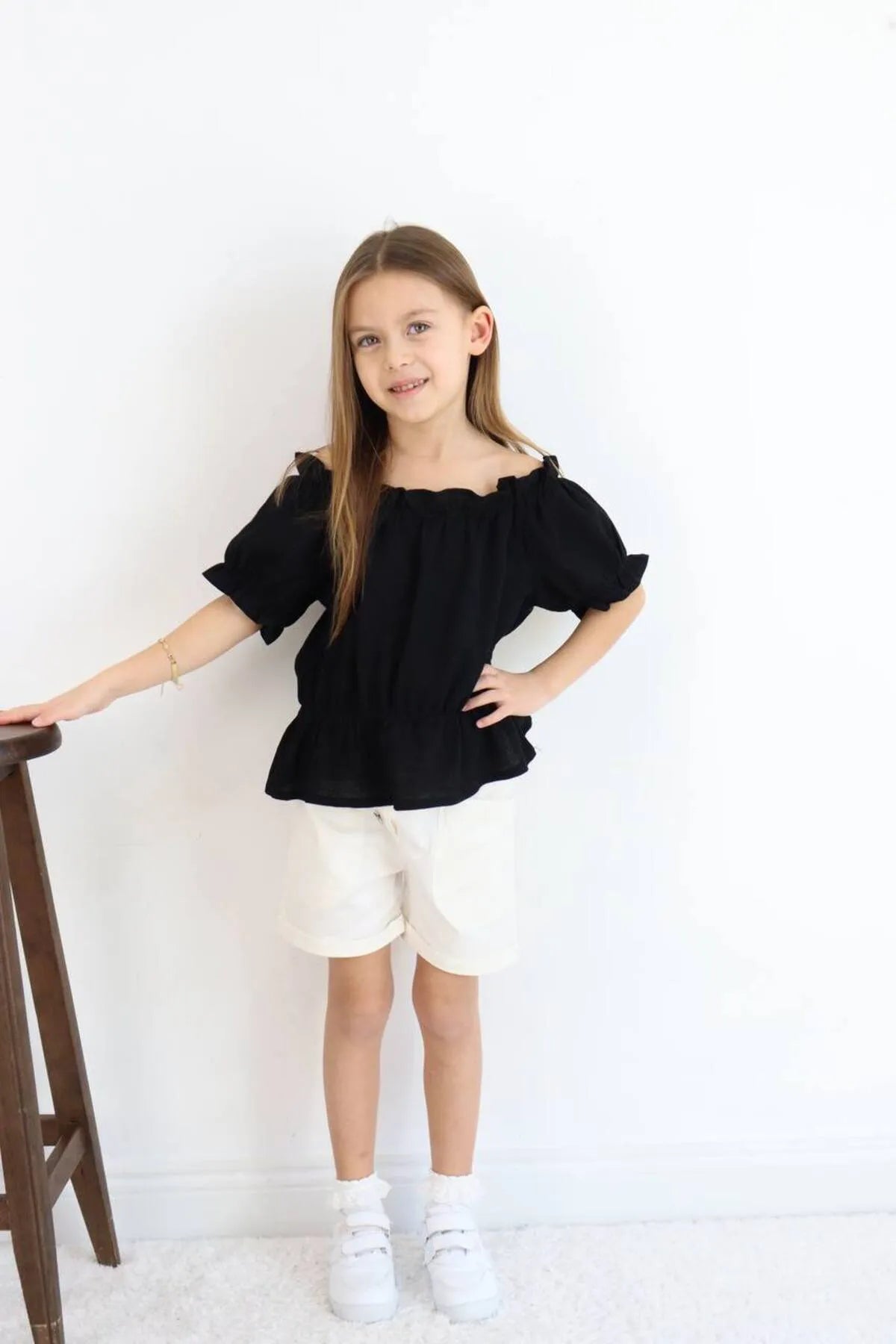 BBK - 260 Dokuma Ecru - Siyah Takim - BloomBabyKids