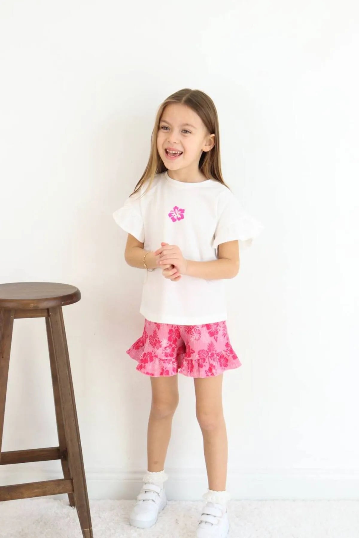 BBK - 264 Dokuma Pembe Sortlu Takim - BloomBabyKids
