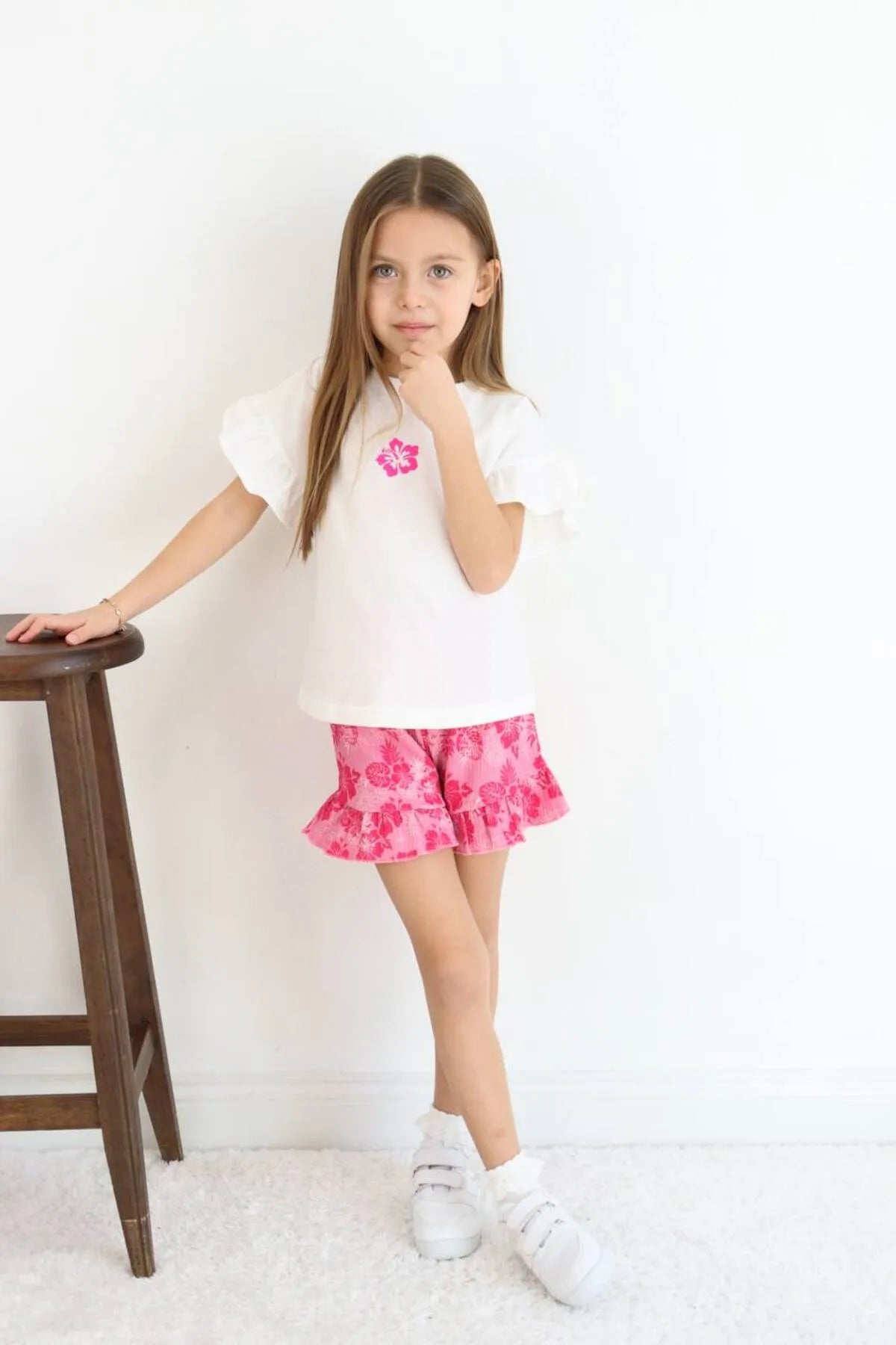 BBK - 264 Dokuma Pembe Sortlu Takim - BloomBabyKids