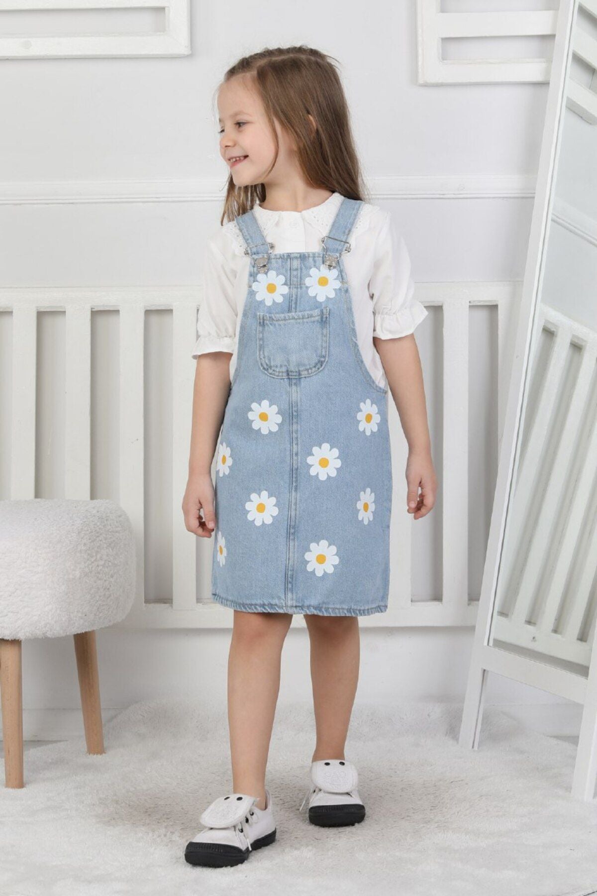 BBK - 289 Denim Jile Papatya Desenli - BloomBabyKids