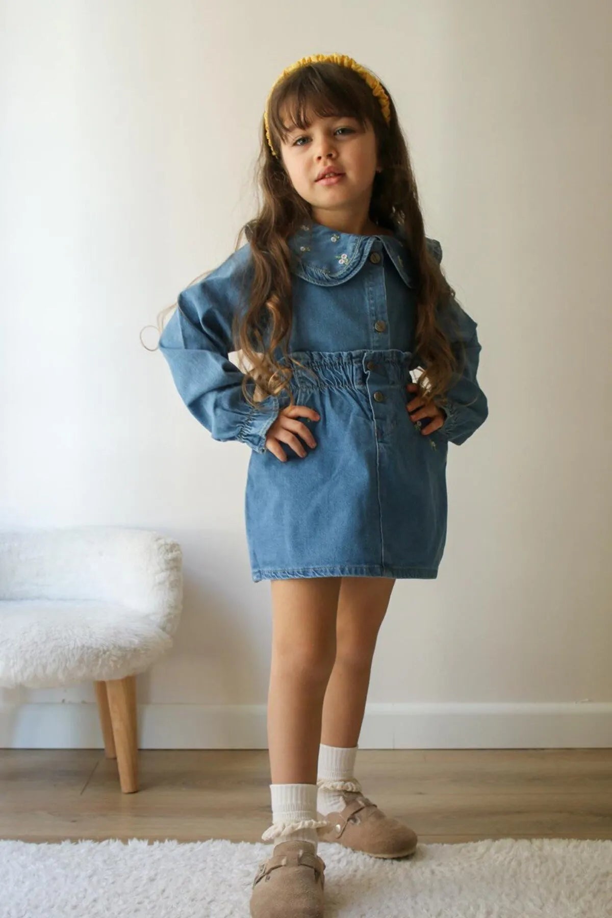 Denim Kot - 2 Etekli Kız Cocuk Takım - Mağazam