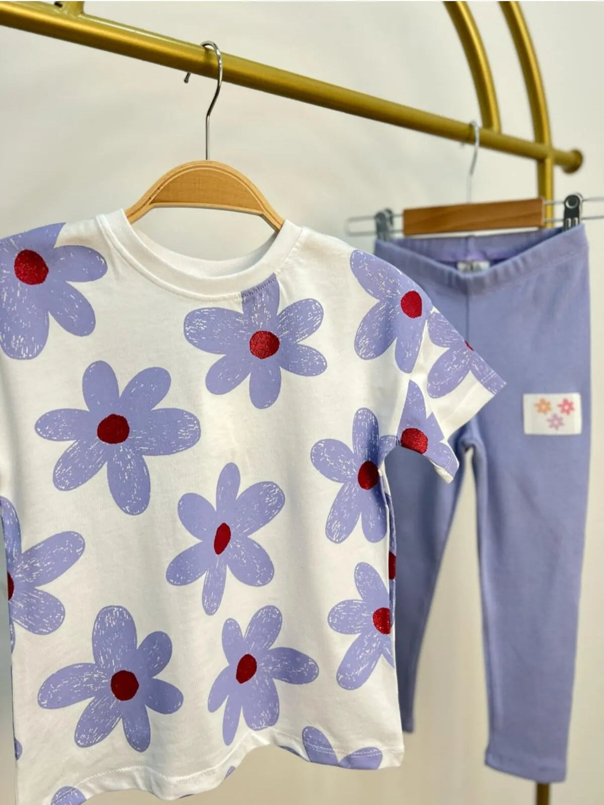 BBK Flower Çicekli Mor Kız Çocuk Takım