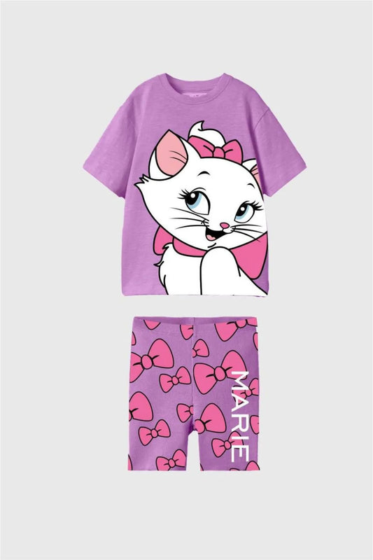 BBK-244 Purple Şortlu Kız Çocuk Takım
