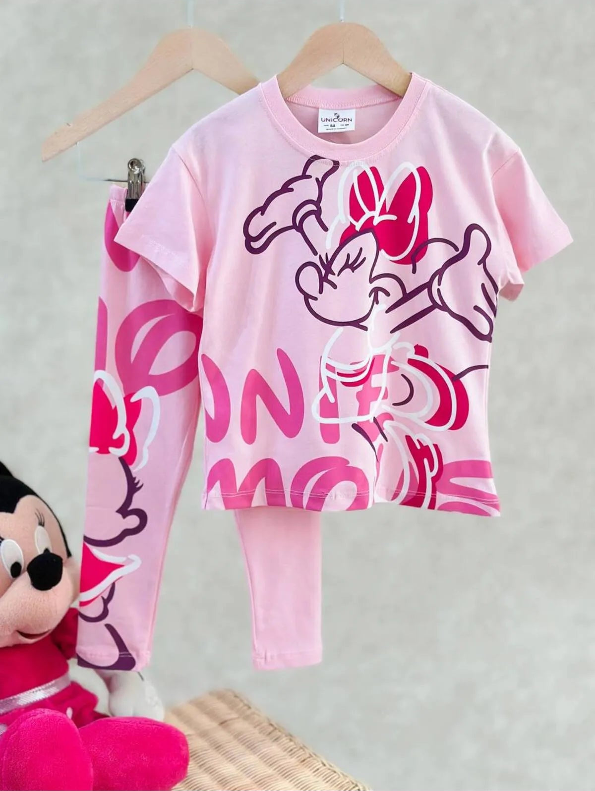 BBK-231 Minnie Mouse Pink Kız Çocuk Takım