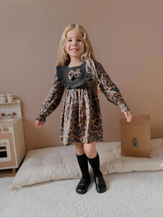 BBK - 213 Leopar 2 Kiz Cocuk Elbise - BloomBabyKids