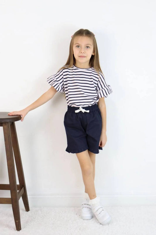 BBK - 249 Dokuma1 Sortlu Kiz Cocuk Takim - BloomBabyKids